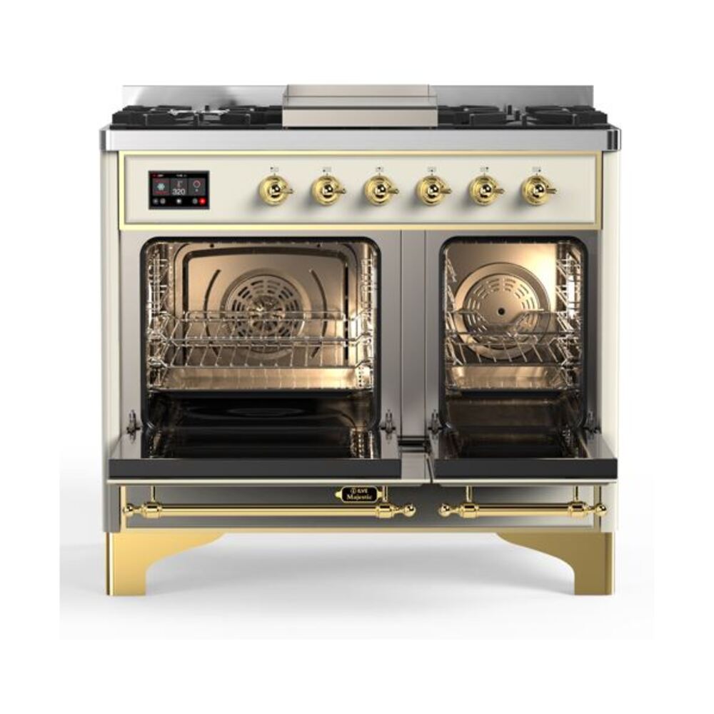 ILVE_UMD10FDNS3AWGLP_Majestic_II_40"_Dual_Fuel_Range_Front_View
