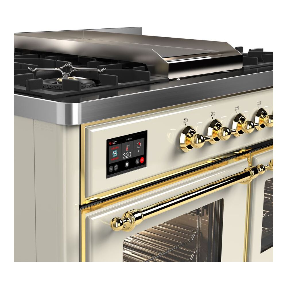 ILVE UMD10F Majestic II 40 inch Dual Fuel Range with 6 Burners, Griddle