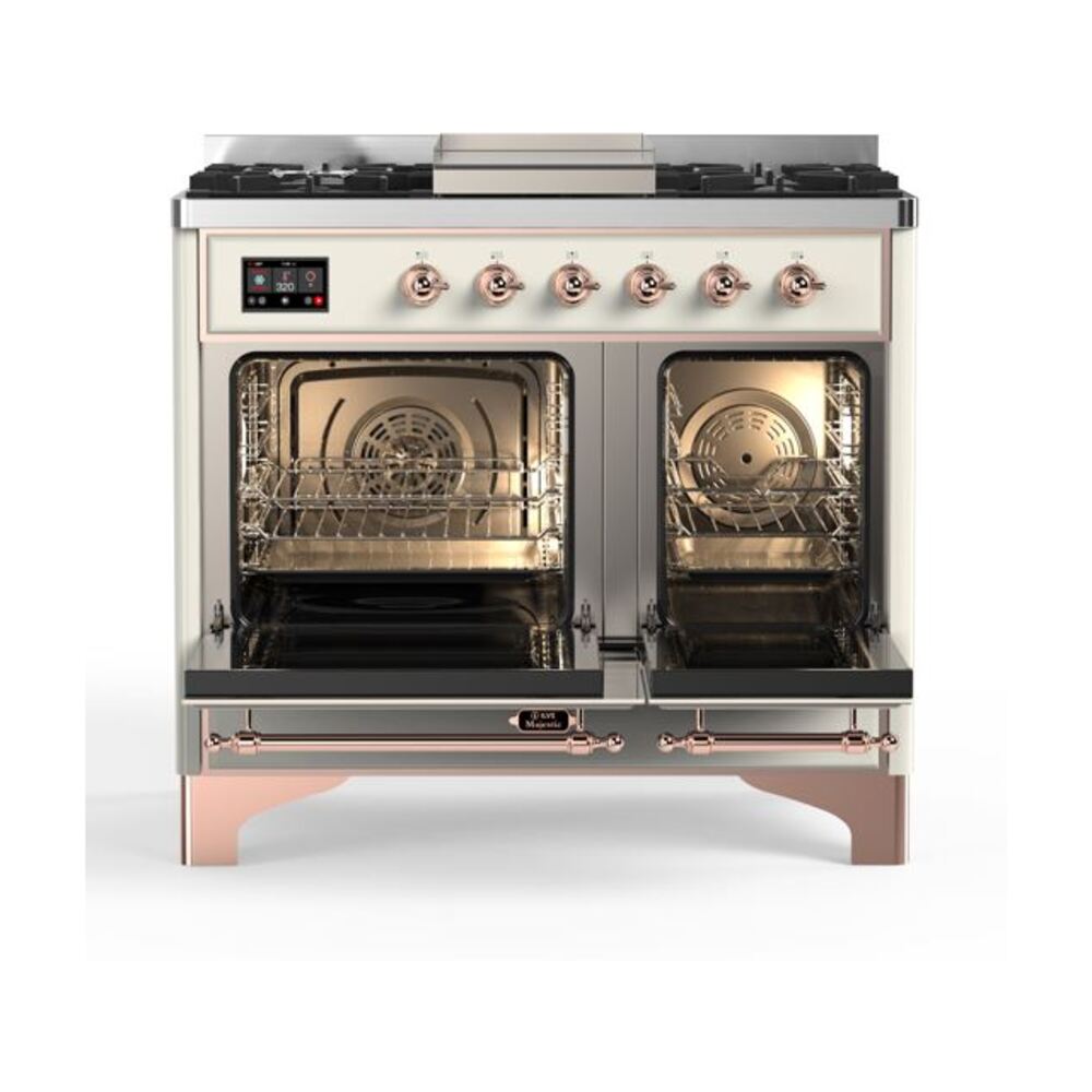 ILVE_UMD10FDNS3AWPLP_Majestic_II_40"_Dual_Fuel_Range_Front_View