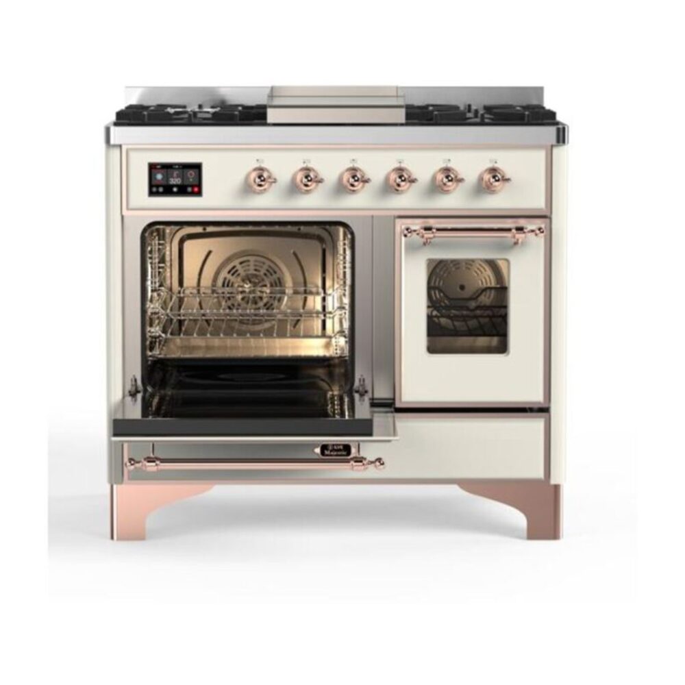 ILVE_UMD10FDNS3AWPLP_Majestic_II_40"_Dual_Fuel_Range_Top_Angle