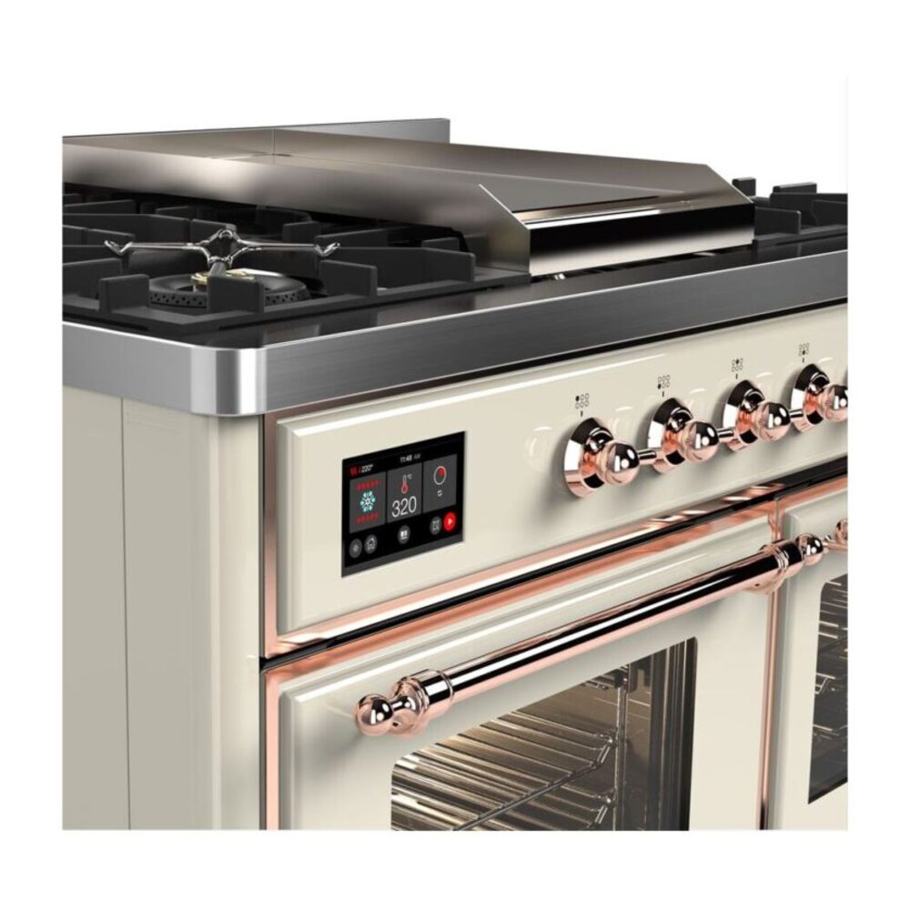 ILVE UMD10F Majestic II 40 inch Dual Fuel Range with 6 Burners, Griddle