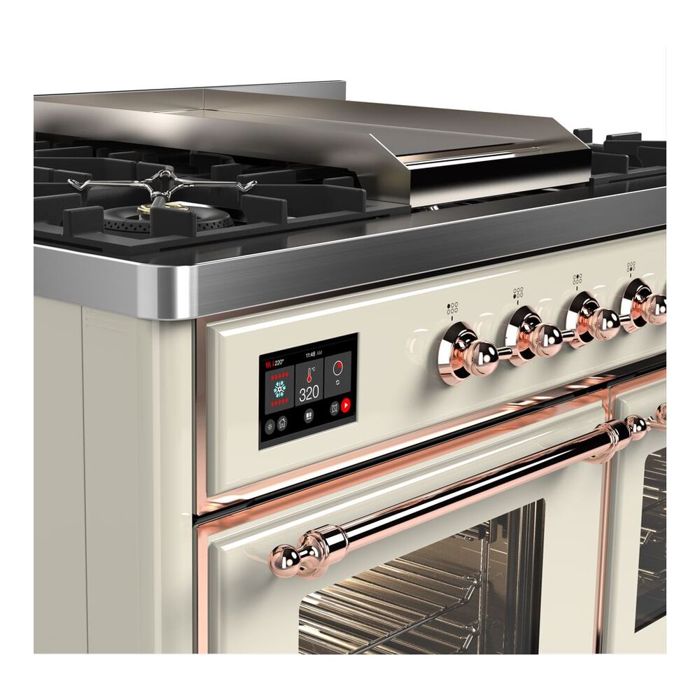 ILVE UMD10F Majestic II 40 inch Dual Fuel Range with 6 Burners, Griddle