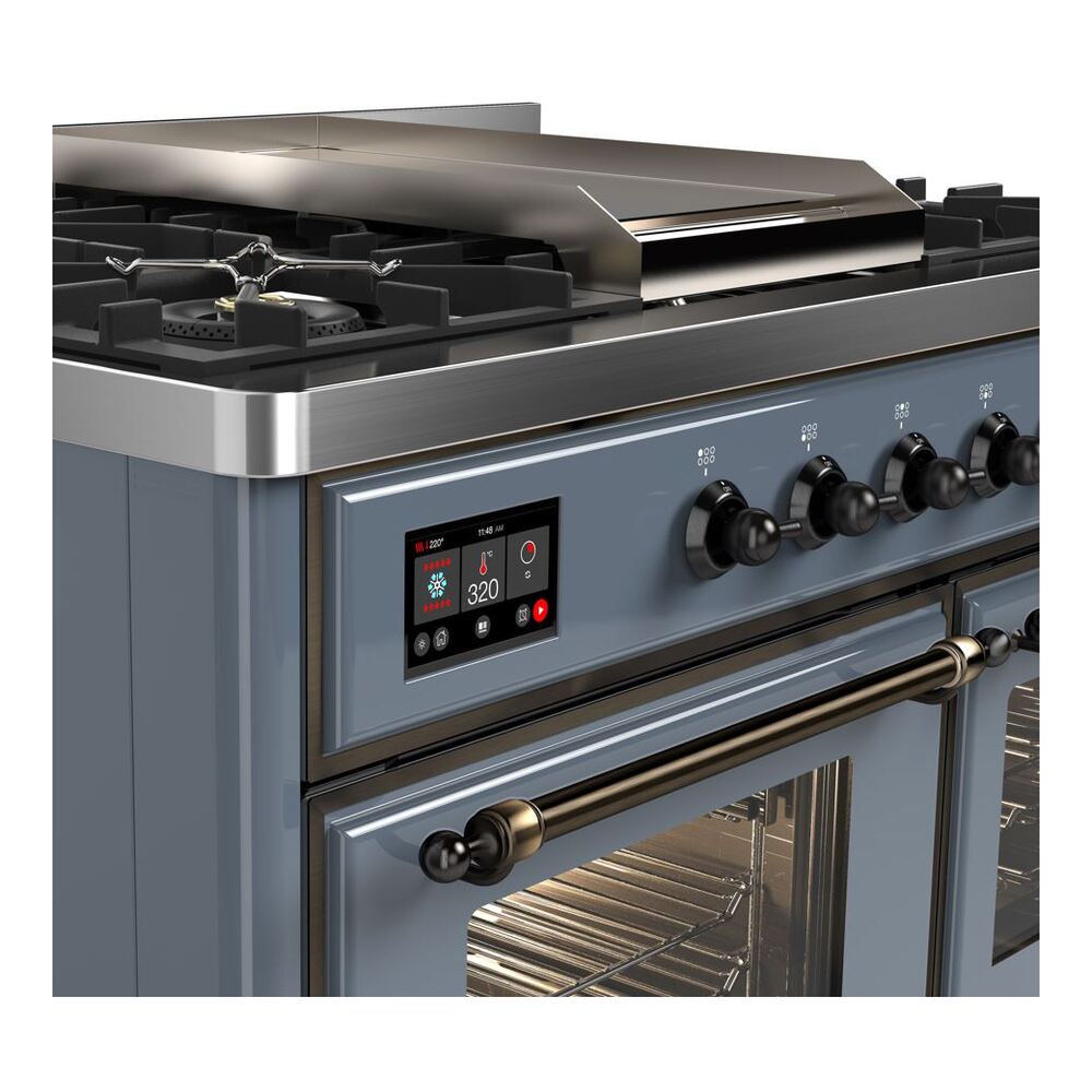 ILVE UMD10F Majestic II 40 inch Dual Fuel Range with 6 Burners, Griddle