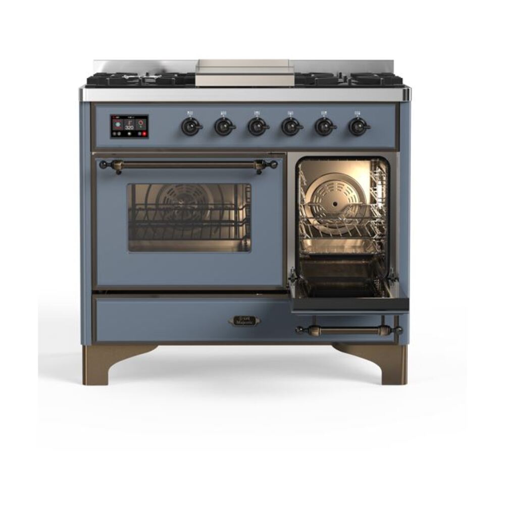 ILVE UMD10F Majestic II 40 inch Dual Fuel Range with 6 Burners, Griddle