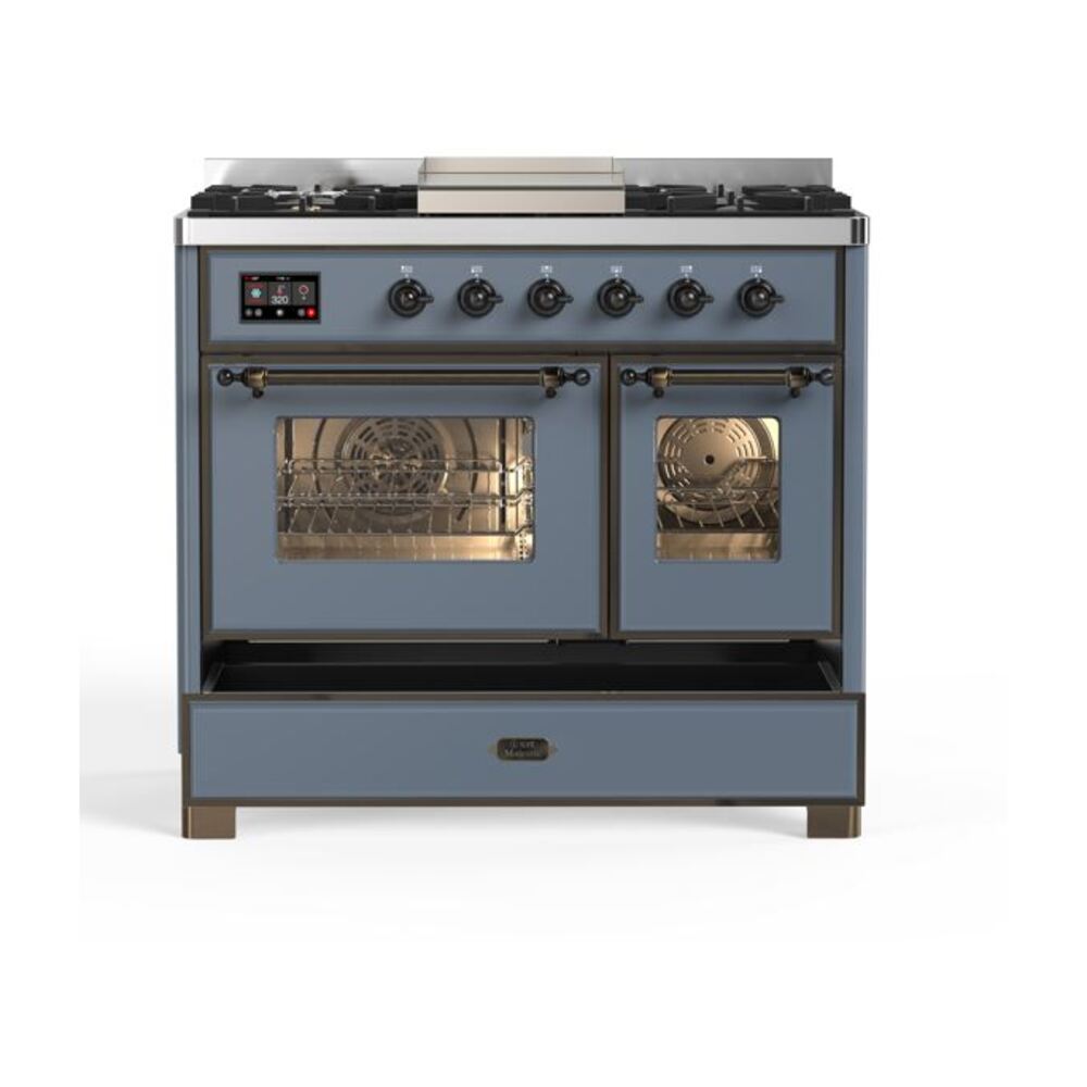ILVE UMD10F Majestic II 40 inch Dual Fuel Range with 6 Burners, Griddle