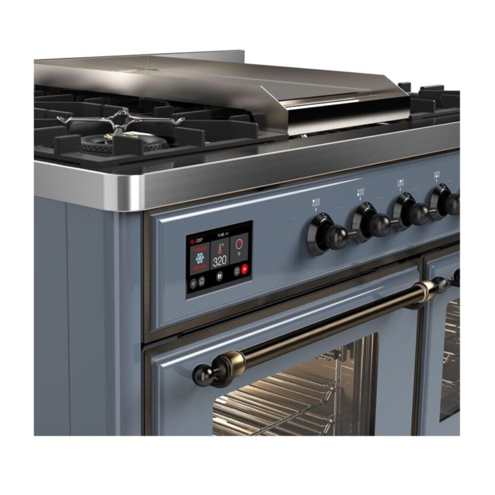 ILVE UMD10F Majestic II 40 inch Dual Fuel Range with 6 Burners, Griddle