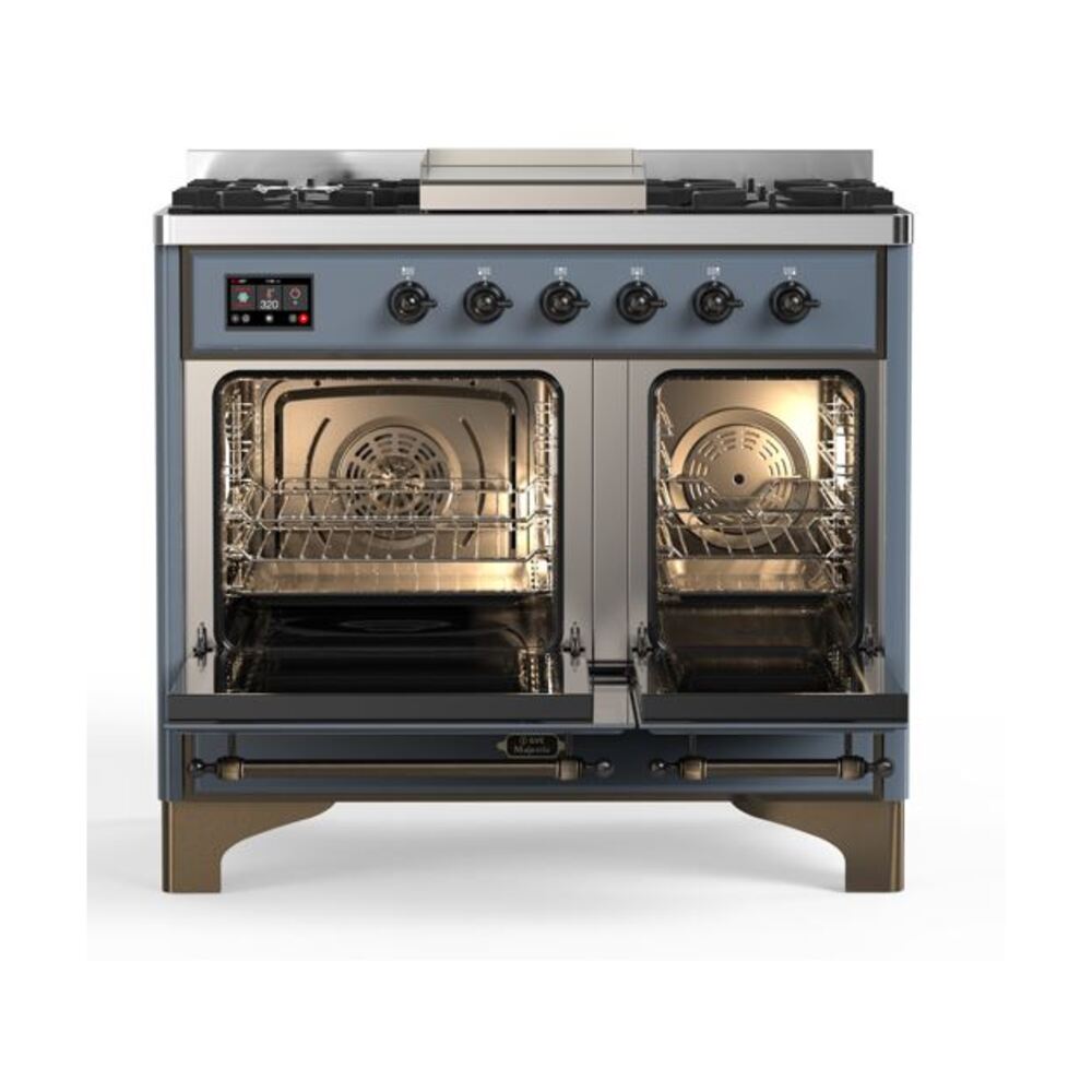 ILVE UMD10F Majestic II 40 inch Dual Fuel Range with 6 Burners, Griddle