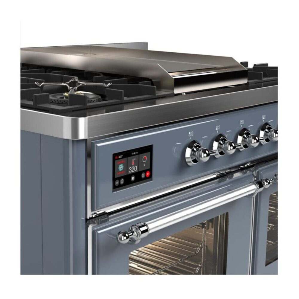 ILVE UMD10F Majestic II 40 inch Dual Fuel Range with 6 Burners, Griddle