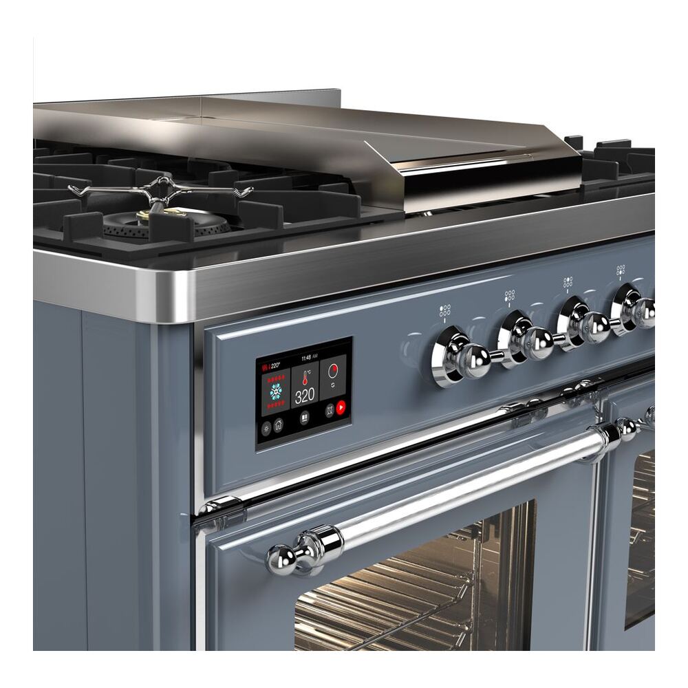 ILVE UMD10F Majestic II 40 inch Dual Fuel Range with 6 Burners, Griddle