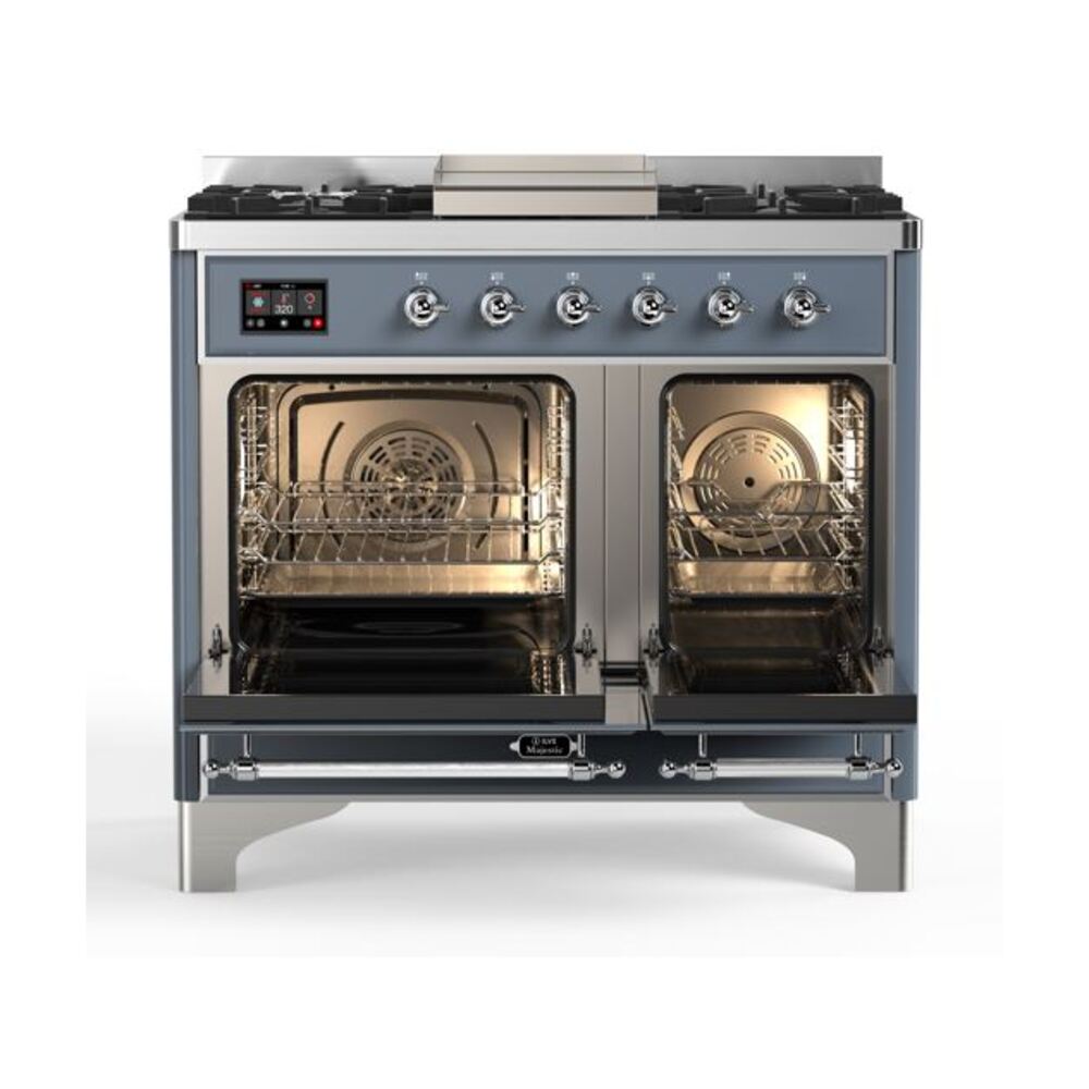 ILVE UMD10F Majestic II 40 inch Dual Fuel Range with 6 Burners, Griddle