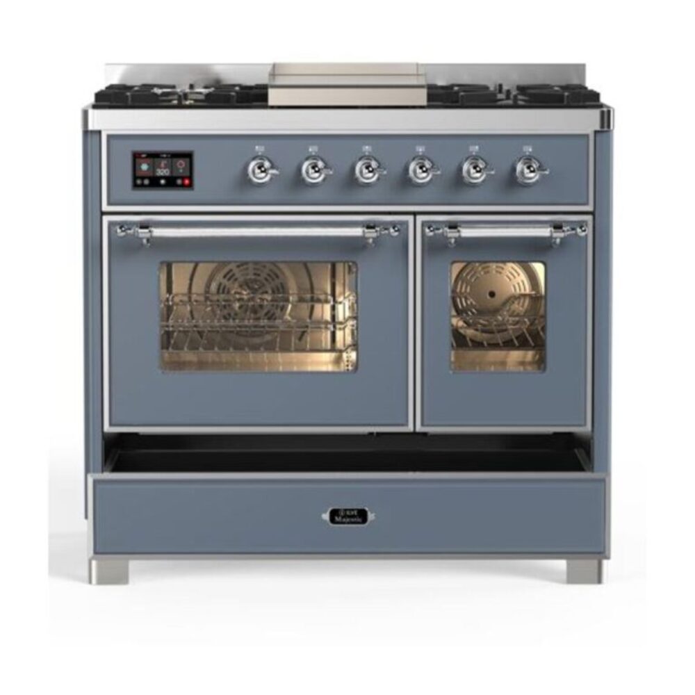 ILVE UMD10F Majestic II 40 inch Dual Fuel Range with 6 Burners, Griddle