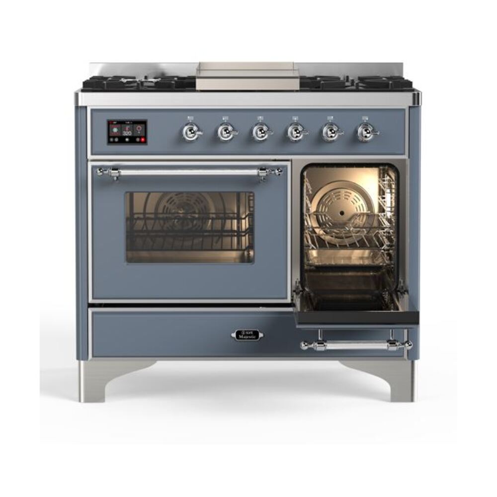 ILVE UMD10F Majestic II 40 inch Dual Fuel Range with 6 Burners, Griddle