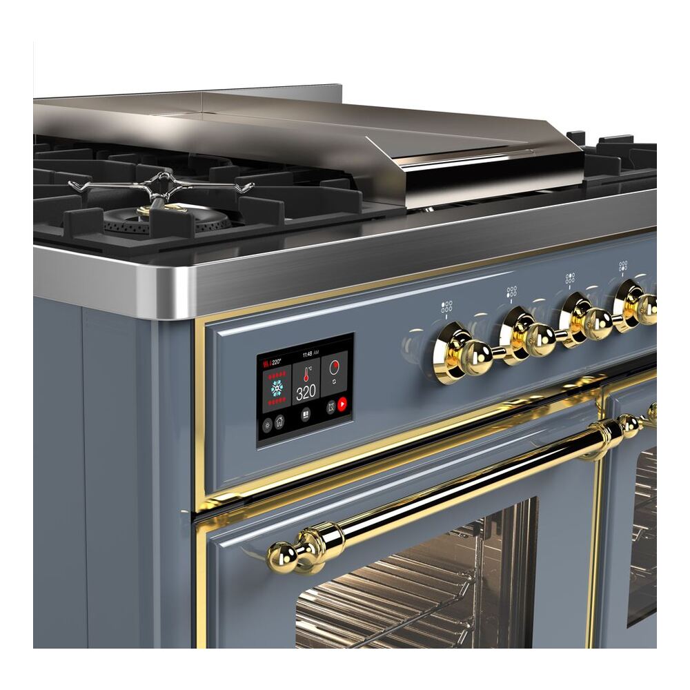 ILVE UMD10F Majestic II 40 inch Dual Fuel Range with 6 Burners, Griddle