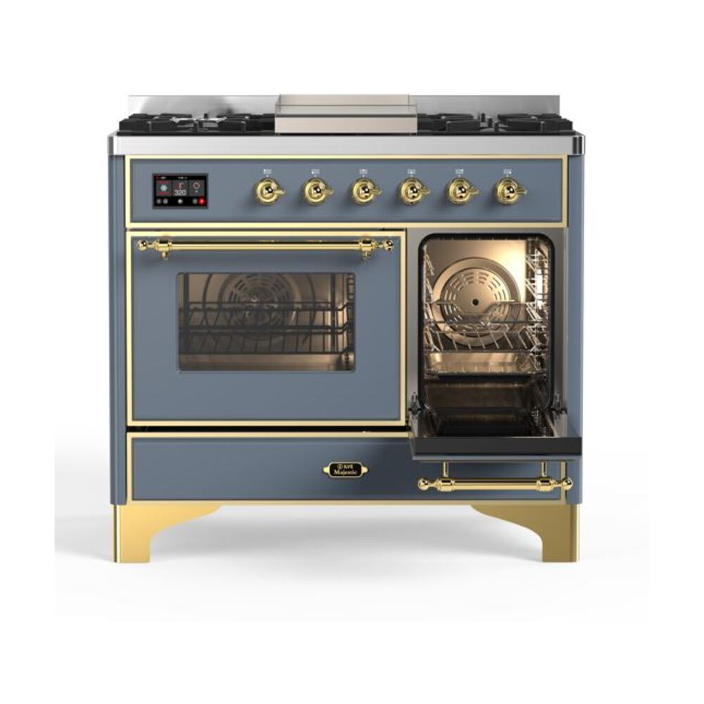 ILVE UMD10F Majestic II 40 inch Dual Fuel Range with 6 Burners, Griddle