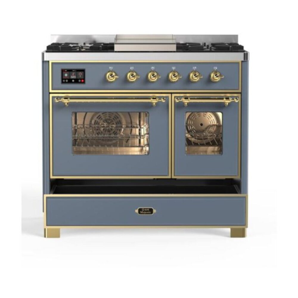 ILVE UMD10F Majestic II 40 inch Dual Fuel Range with 6 Burners, Griddle