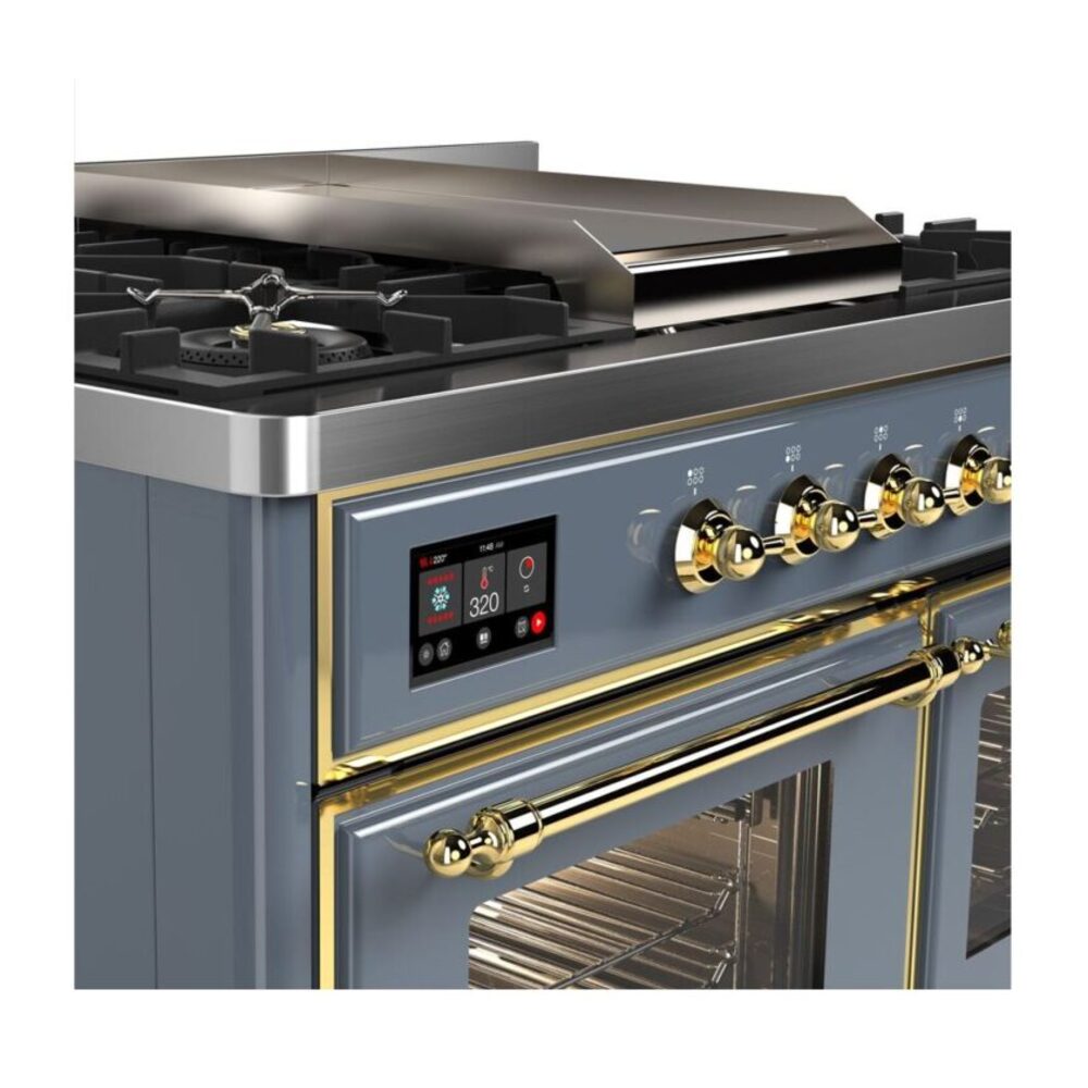 ILVE UMD10F Majestic II 40 inch Dual Fuel Range with 6 Burners, Griddle