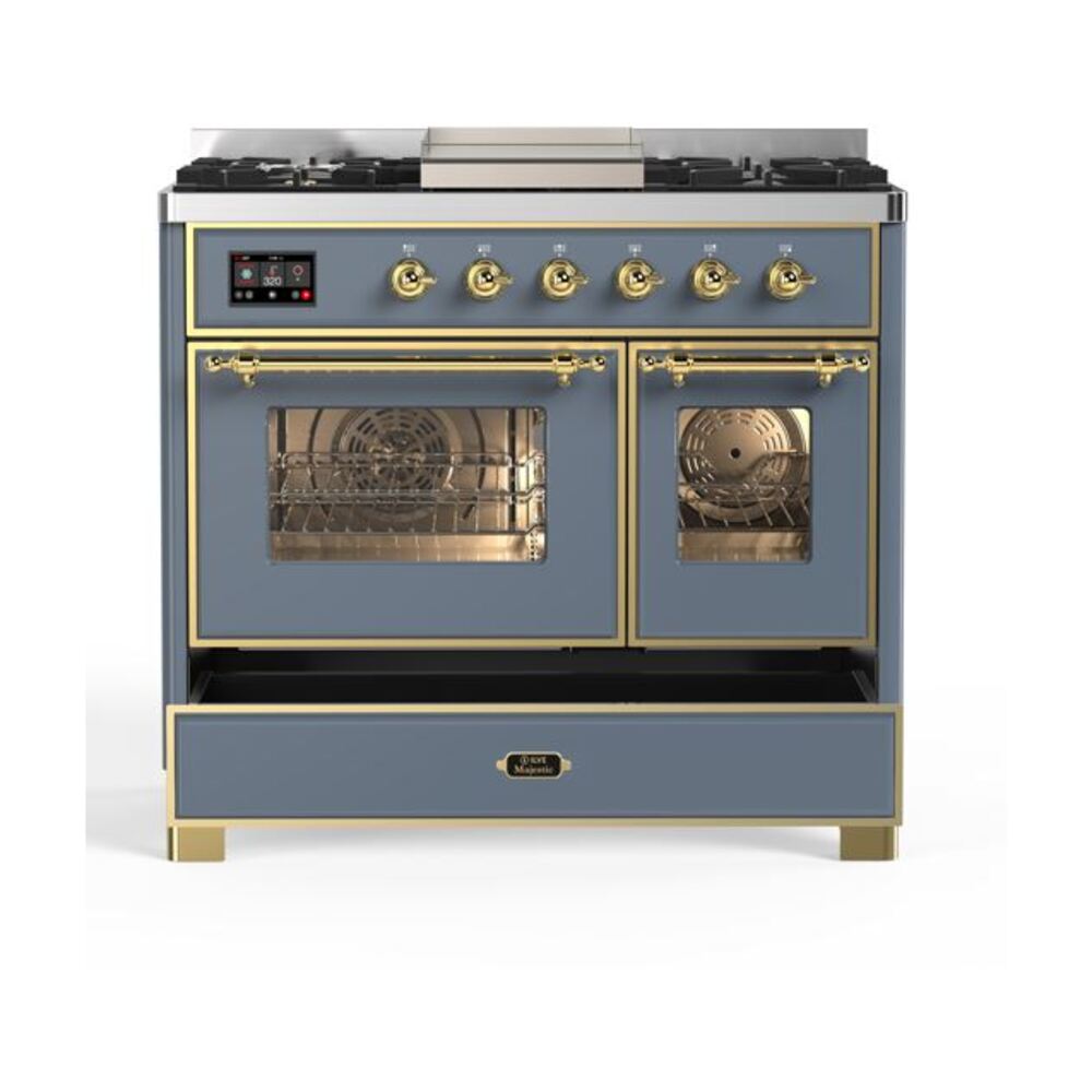 ILVE UMD10F Majestic II 40 inch Dual Fuel Range with 6 Burners, Griddle