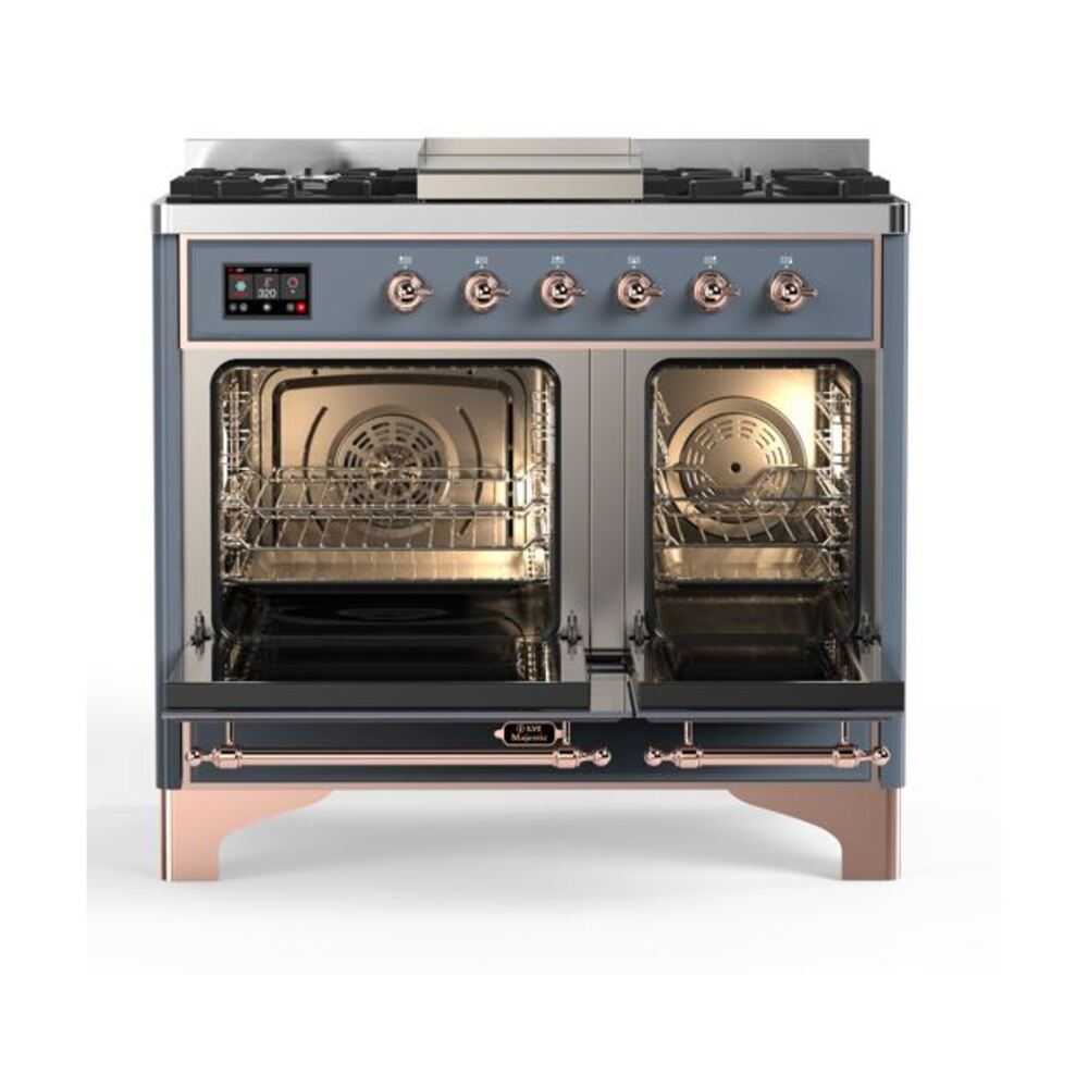 ILVE UMD10F Majestic II 40 inch Dual Fuel Range with 6 Burners, Griddle