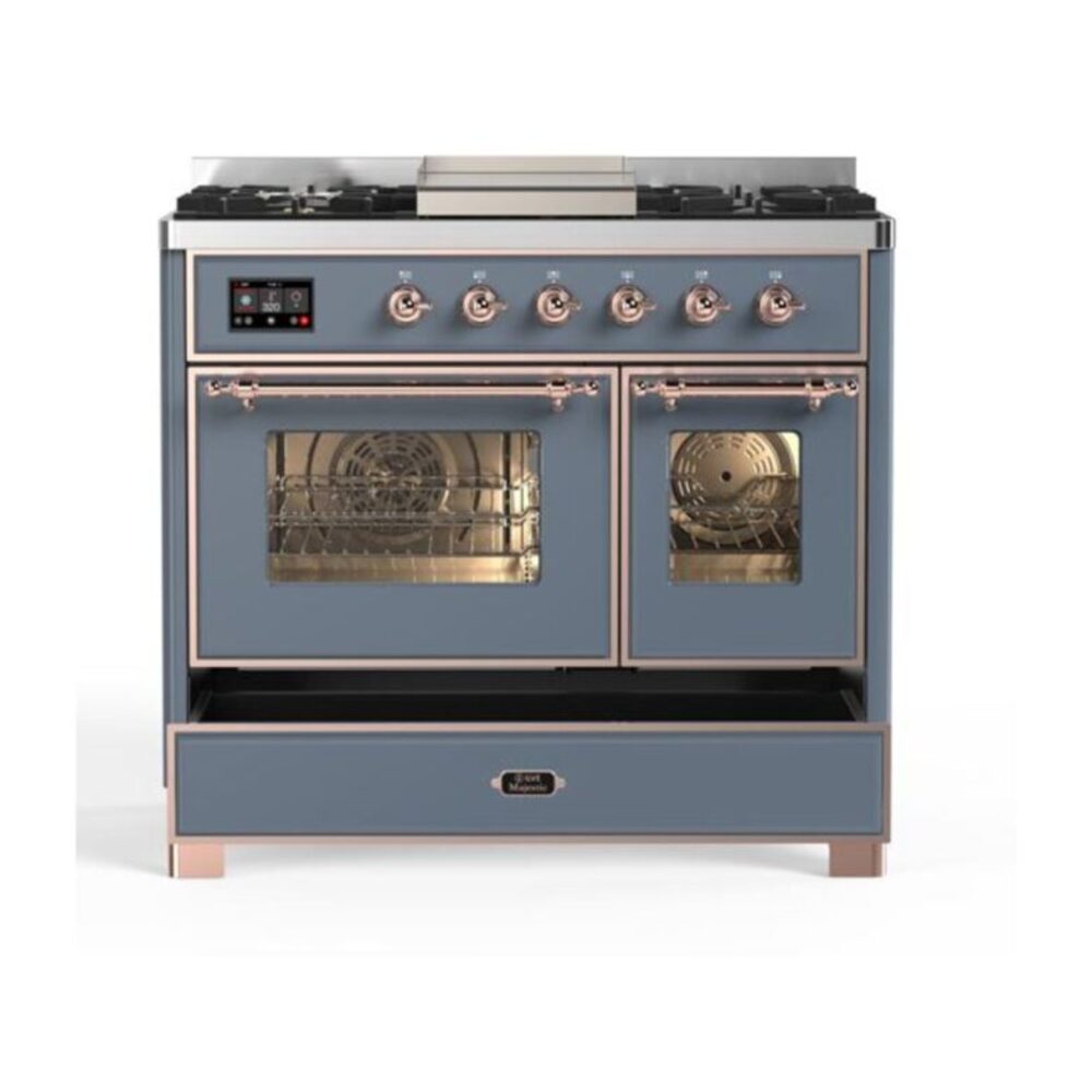 ILVE UMD10F Majestic II 40 inch Dual Fuel Range with 6 Burners, Griddle