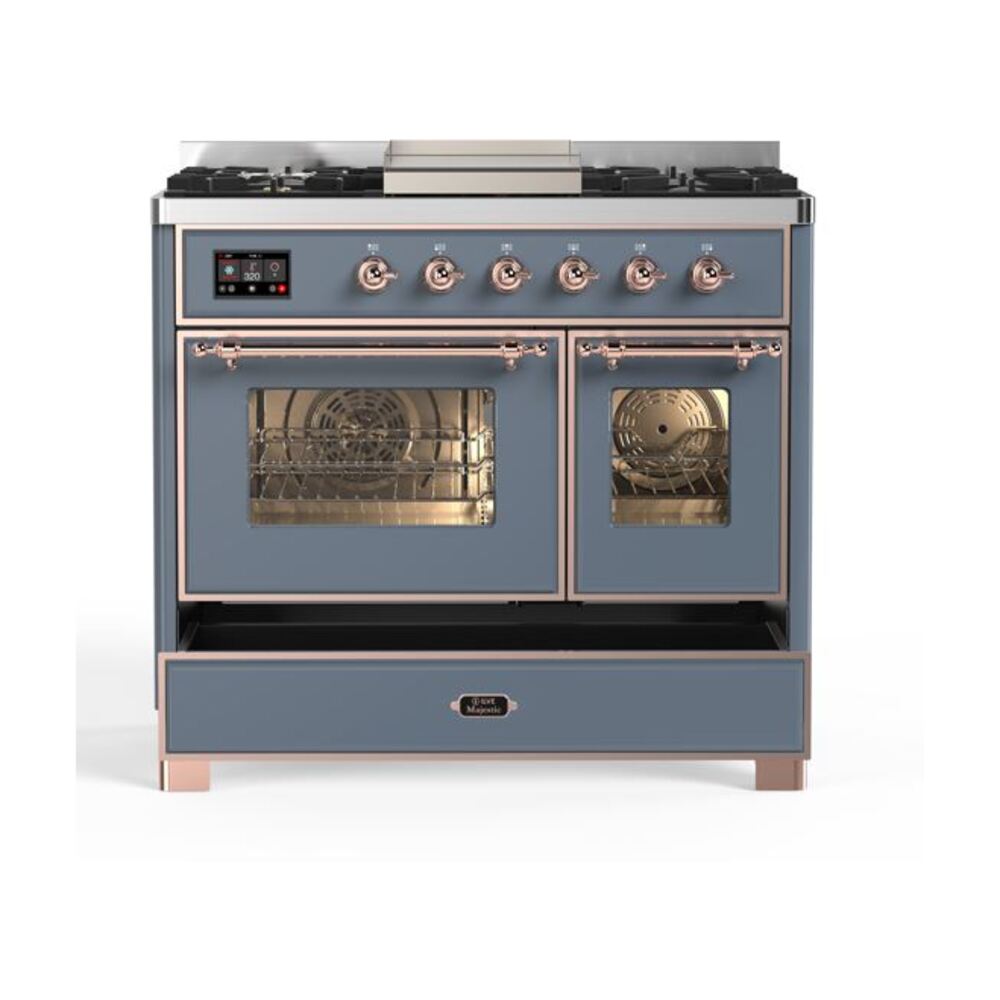 ILVE UMD10F Majestic II 40 inch Dual Fuel Range with 6 Burners, Griddle