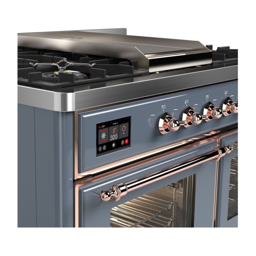 ILVE UMD10F Majestic II 40 inch Dual Fuel Range with 6 Burners, Griddle