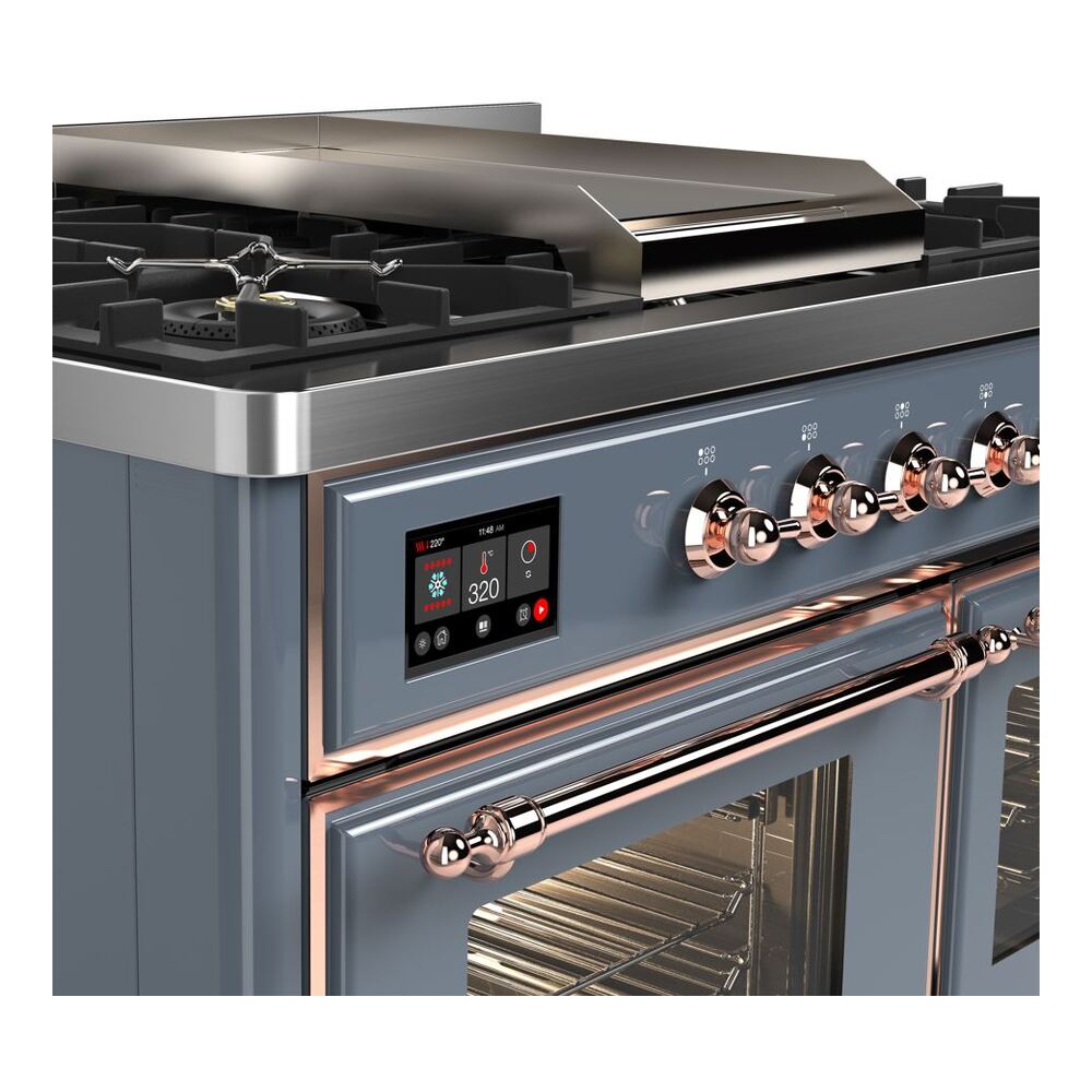 ILVE UMD10F Majestic II 40 inch Dual Fuel Range with 6 Burners, Griddle