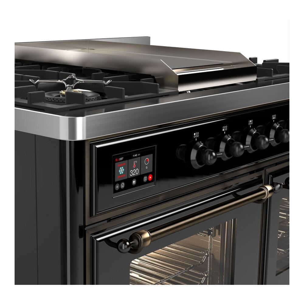 ILVE UMD10F Majestic II 40 inch Dual Fuel Range with 6 Burners, Griddle