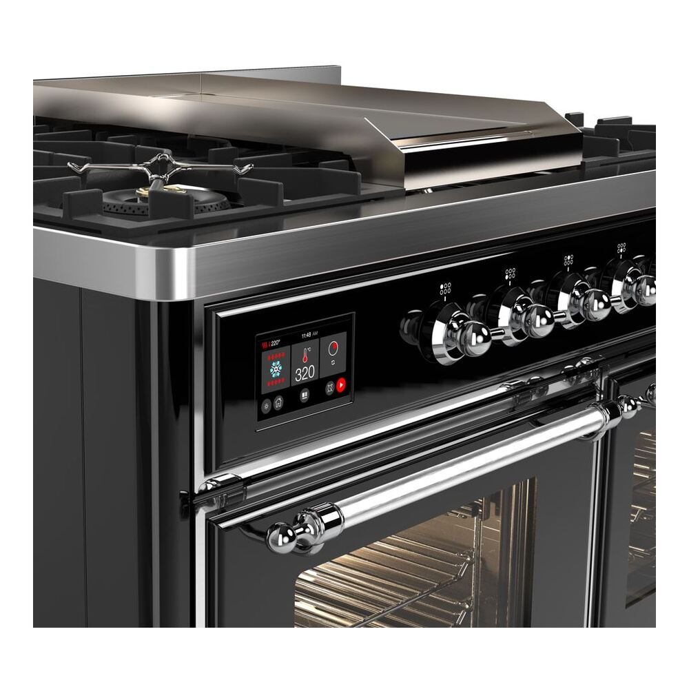 ILVE UMD10F Majestic II 40 inch Dual Fuel Range with 6 Burners, Griddle