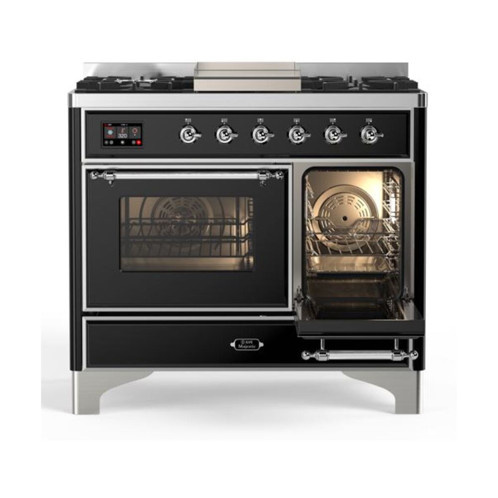 ILVE UMD10F Majestic II 40 inch Dual Fuel Range with 6 Burners, Griddle
