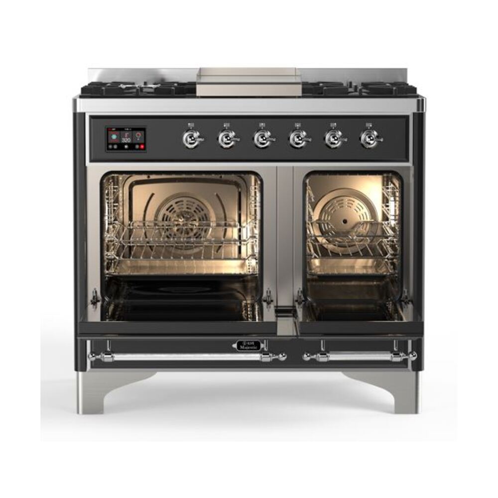 ILVE UMD10F Majestic II 40 inch Dual Fuel Range with 6 Burners, Griddle