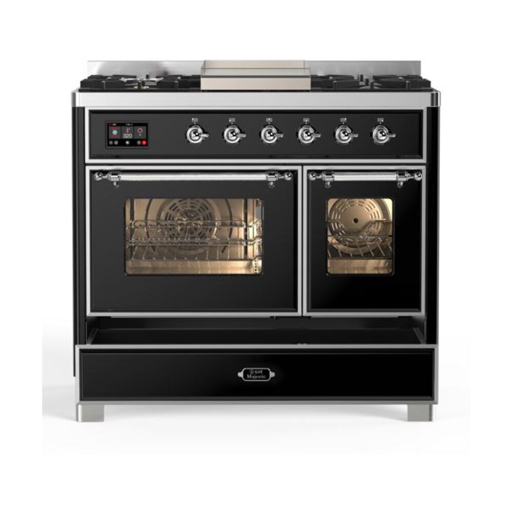 ILVE UMD10F Majestic II 40 inch Dual Fuel Range with 6 Burners, Griddle