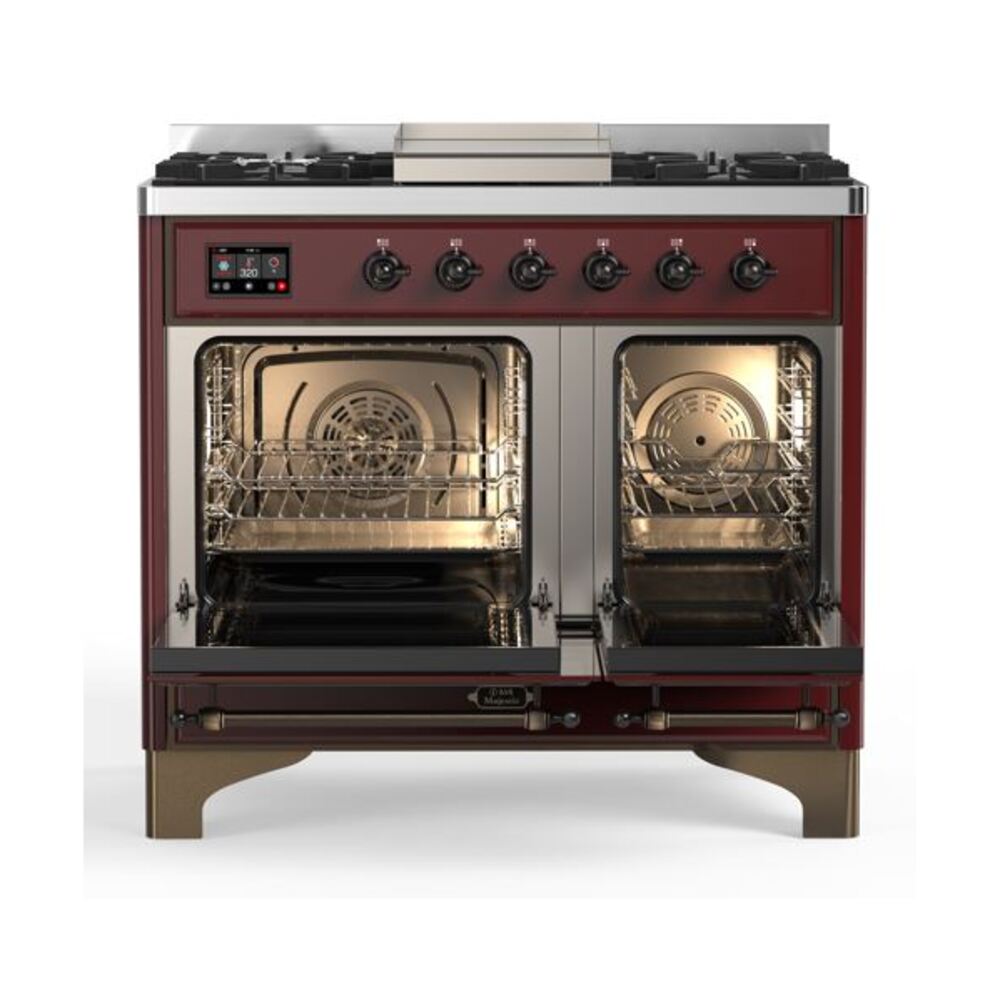 ILVE UMD10F Majestic II 40 inch Dual Fuel Range with 6 Burners, Griddle