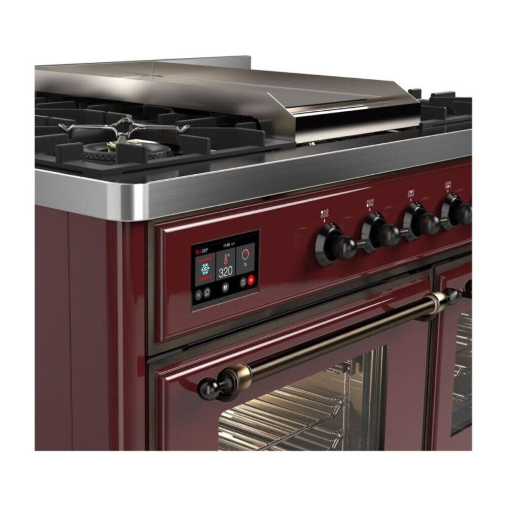 ILVE UMD10F Majestic II 40 inch Dual Fuel Range with 6 Burners, Griddle