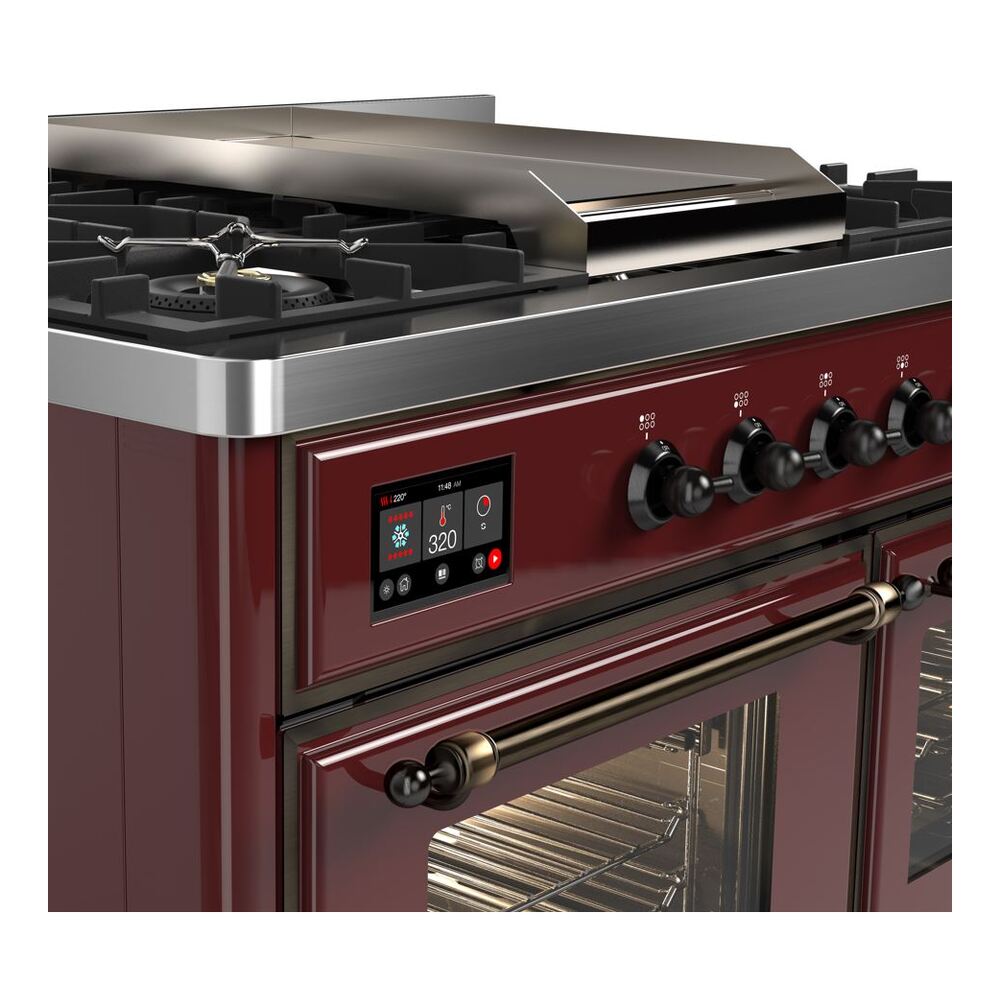 ILVE UMD10F Majestic II 40 inch Dual Fuel Range with 6 Burners, Griddle