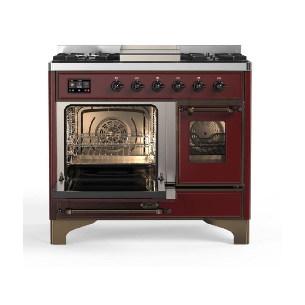 ILVE UMD10F Majestic II 40 inch Dual Fuel Range with 6 Burners, Griddle
