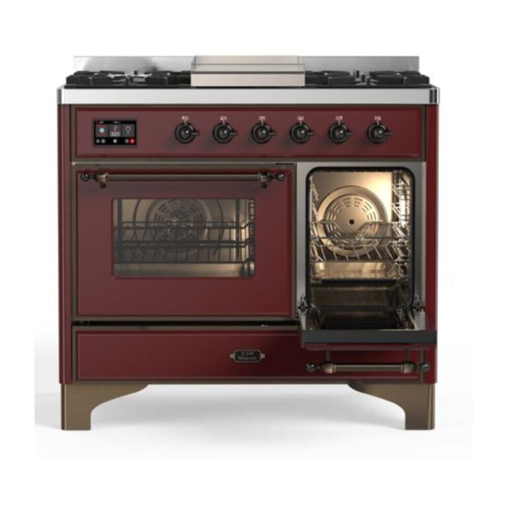 ILVE UMD10F Majestic II 40 inch Dual Fuel Range with 6 Burners, Griddle