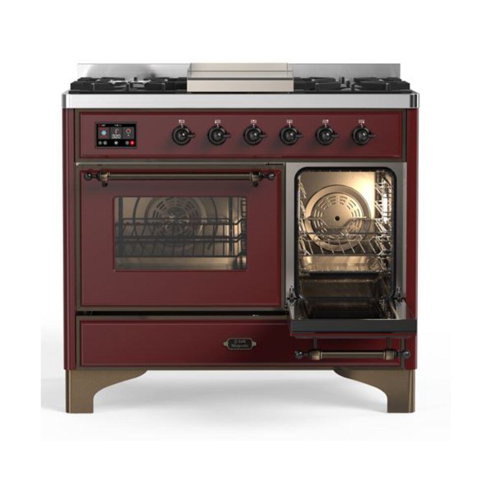 ILVE UMD10F Majestic II 40 inch Dual Fuel Range with 6 Burners, Griddle