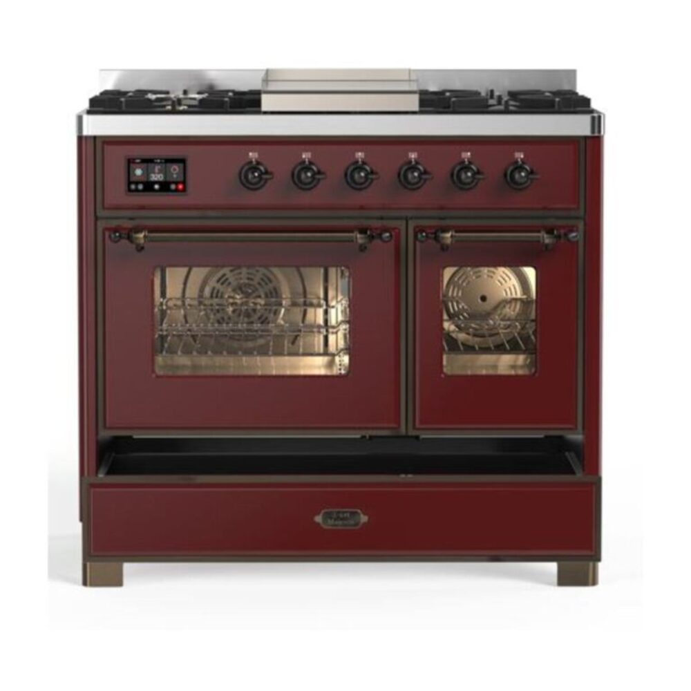 ILVE UMD10F Majestic II 40 inch Dual Fuel Range with 6 Burners, Griddle