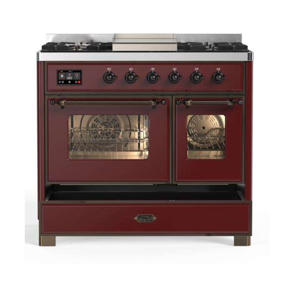ILVE UMD10F Majestic II 40 inch Dual Fuel Range with 6 Burners, Griddle