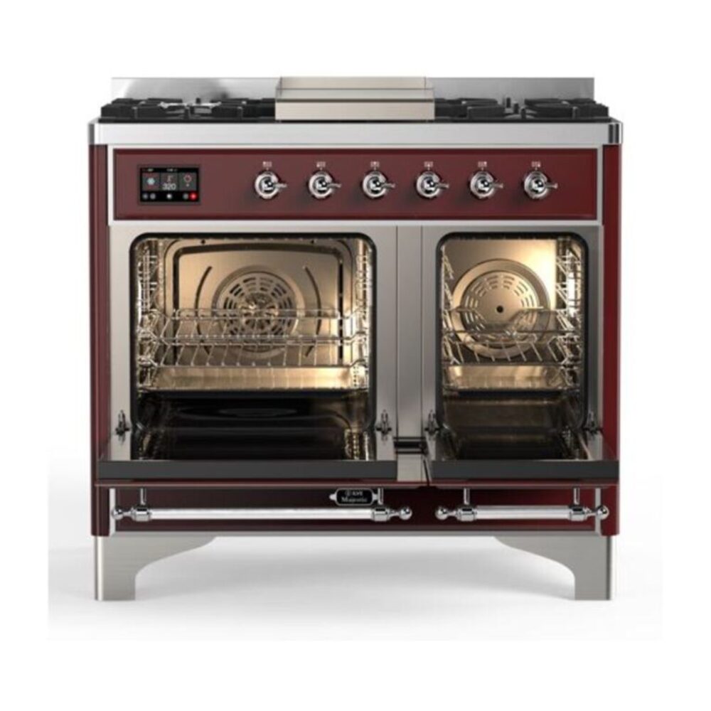 ILVE UMD10F Majestic II 40 inch Dual Fuel Range with 6 Burners, Griddle