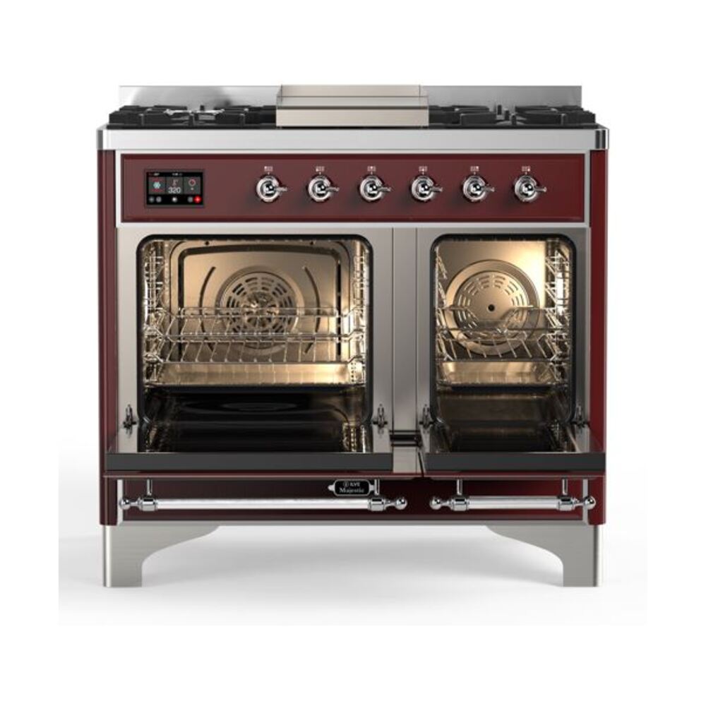 ILVE UMD10F Majestic II 40 inch Dual Fuel Range with 6 Burners, Griddle
