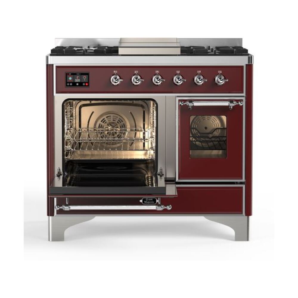 ILVE UMD10F Majestic II 40 inch Dual Fuel Range with 6 Burners, Griddle
