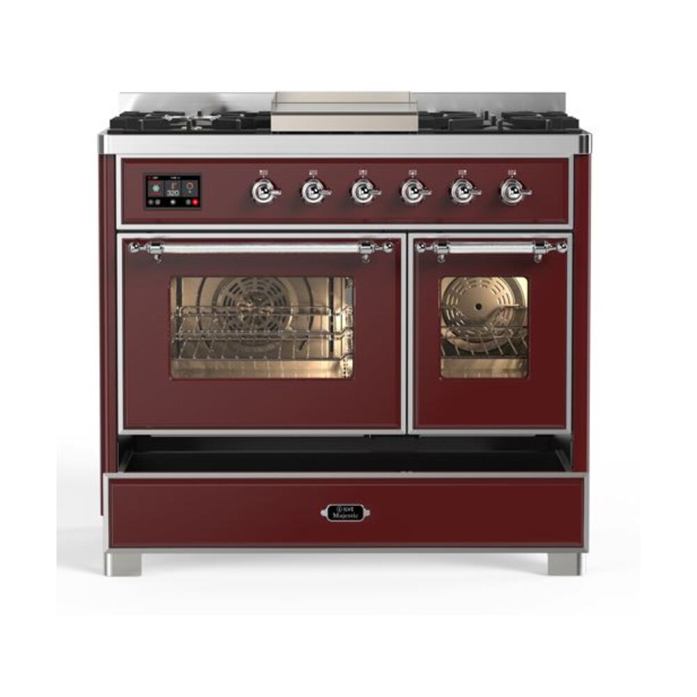 ILVE UMD10F Majestic II 40 inch Dual Fuel Range with 6 Burners, Griddle