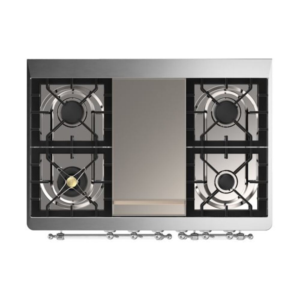 ILVE UMD10F Majestic II 40 inch Dual Fuel Range with 6 Burners, Griddle