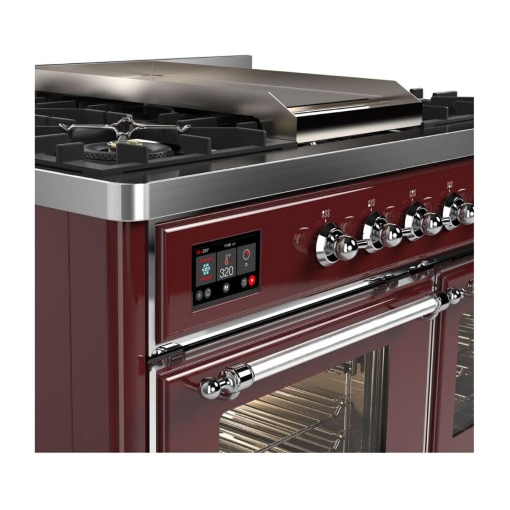 ILVE UMD10F Majestic II 40 inch Dual Fuel Range with 6 Burners, Griddle
