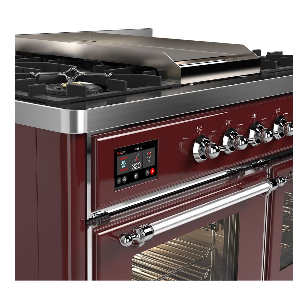ILVE UMD10F Majestic II 40 inch Dual Fuel Range with 6 Burners, Griddle