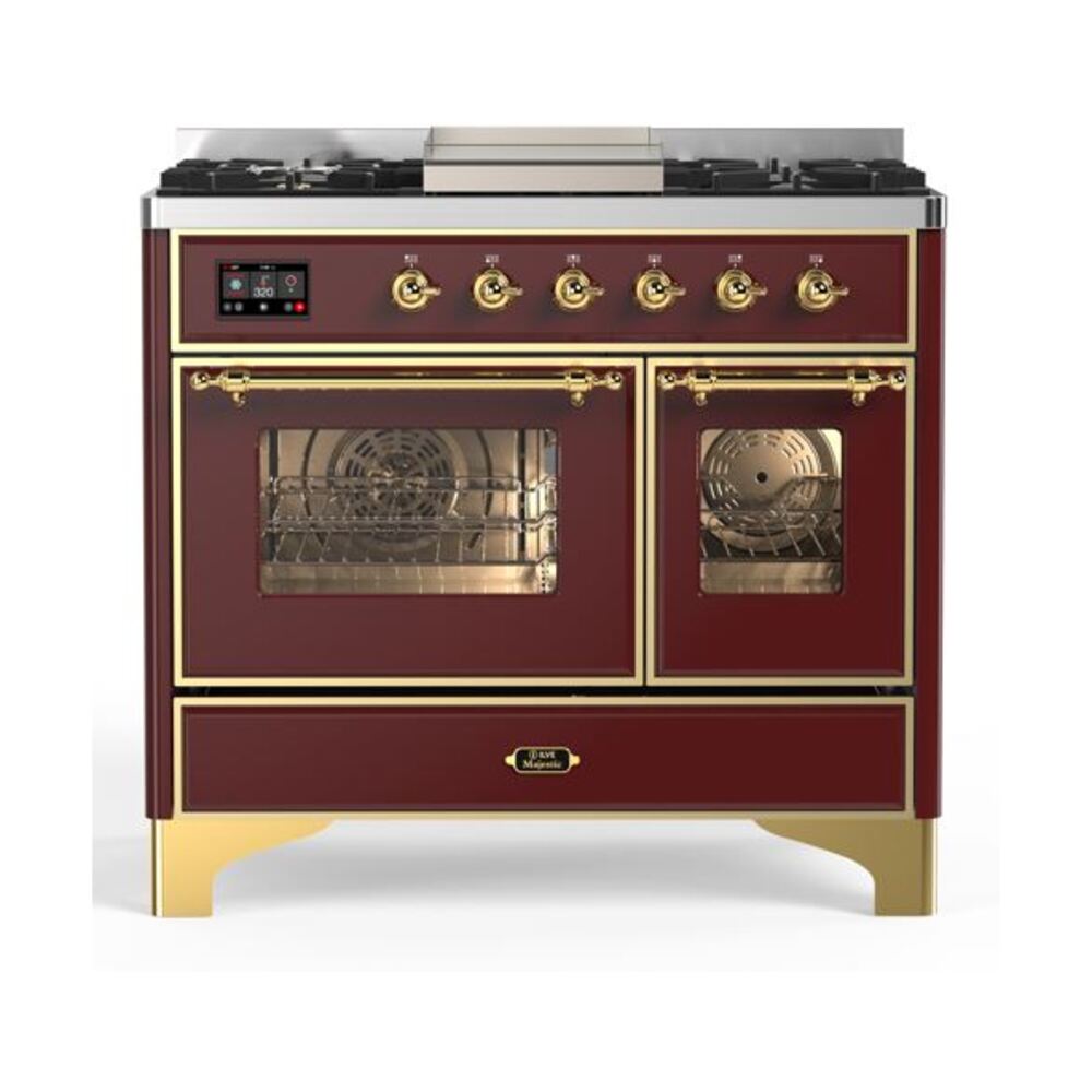 ILVE UMD10F Majestic II 40 inch Dual Fuel Range with 6 Burners, Griddle