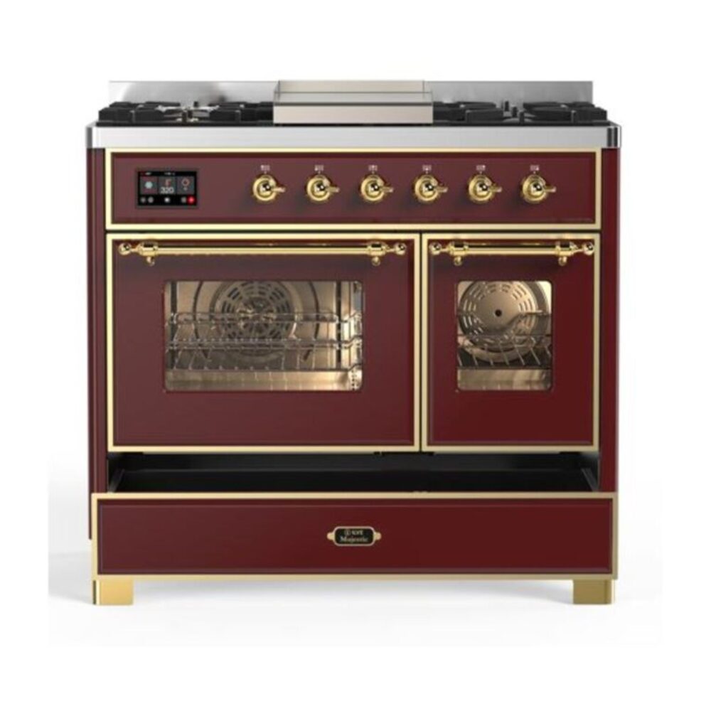 ILVE UMD10F Majestic II 40 inch Dual Fuel Range with 6 Burners, Griddle