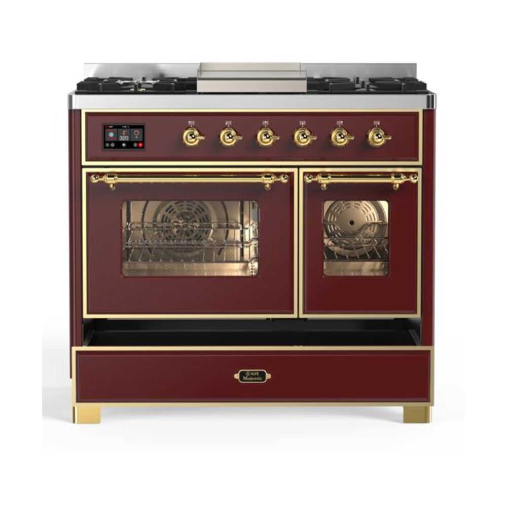 ILVE UMD10F Majestic II 40 inch Dual Fuel Range with 6 Burners, Griddle