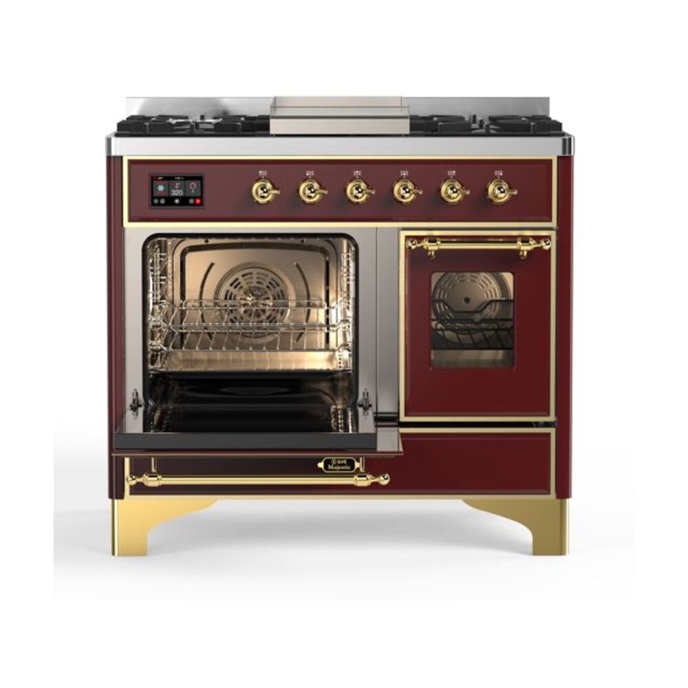 ILVE UMD10F Majestic II 40 inch Dual Fuel Range with 6 Burners, Griddle